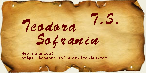 Teodora Sofranin vizit kartica